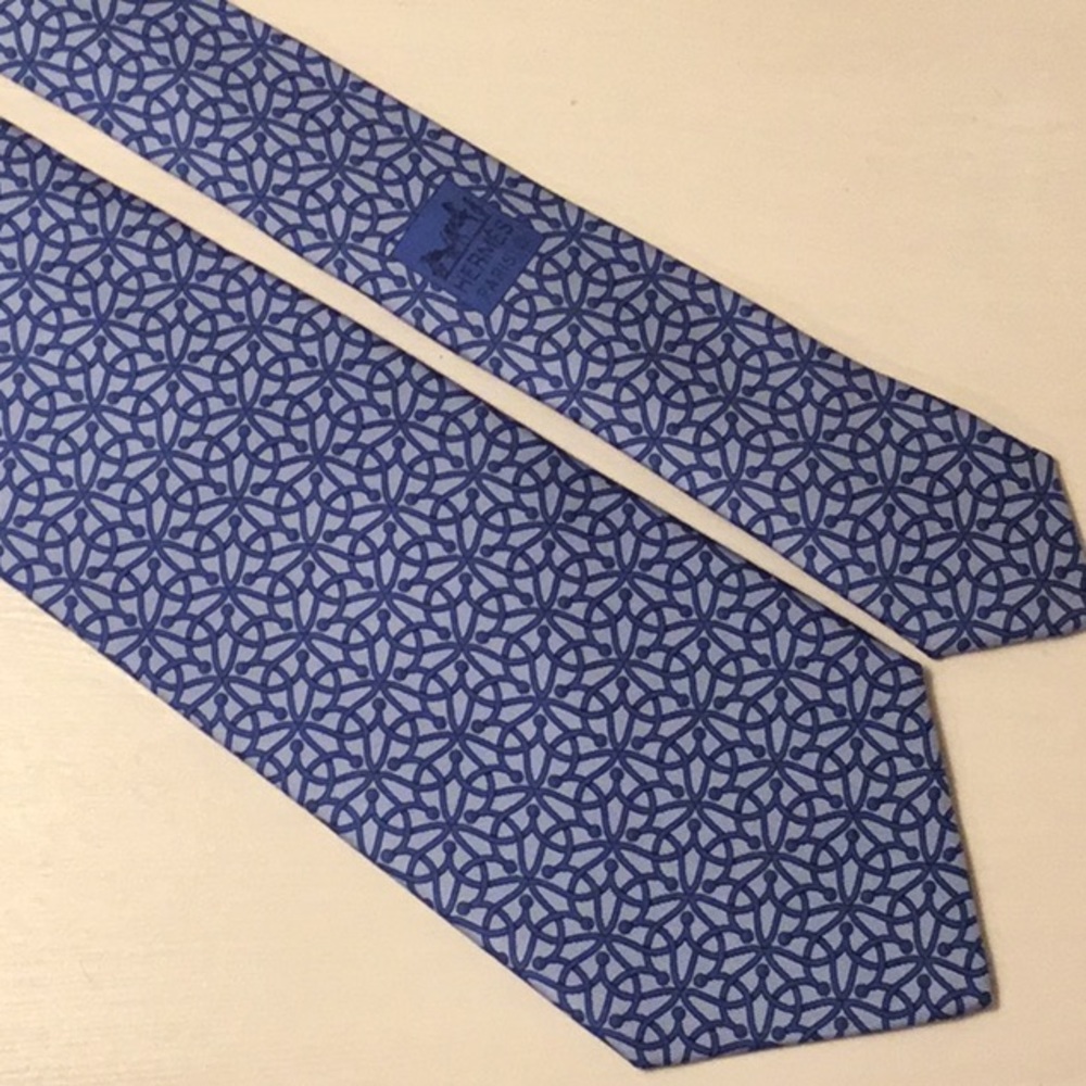 Hermès Geometric Horse Tack Tie